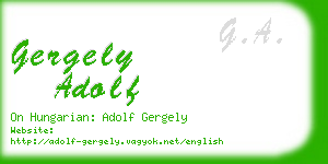gergely adolf business card